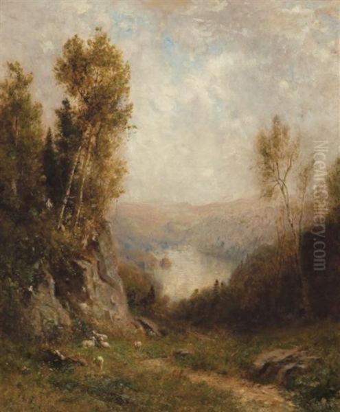 Landscape With Sheep Oil Painting by Alexander Helwig Wyant