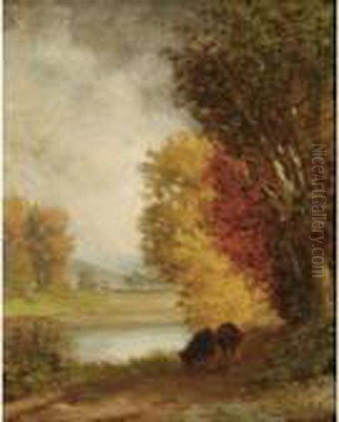 Autumn Oil Painting by Alexander Helwig Wyant