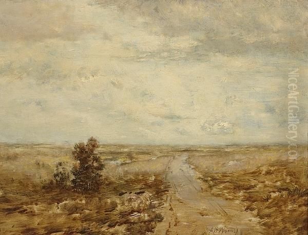 Barren Landscape Oil Painting by Alexander Helwig Wyant