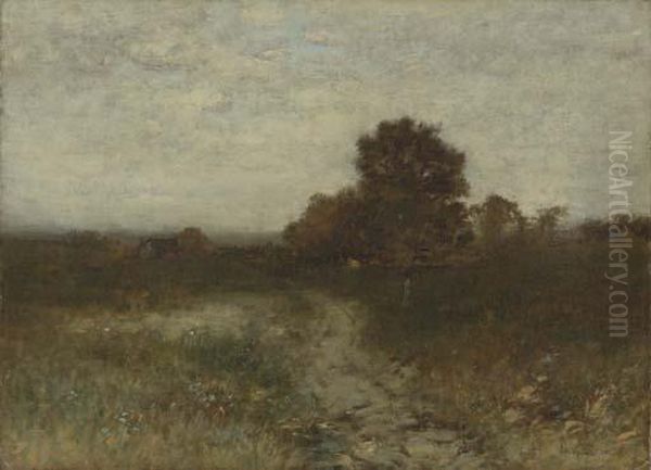 Gray Day Oil Painting by Alexander Helwig Wyant