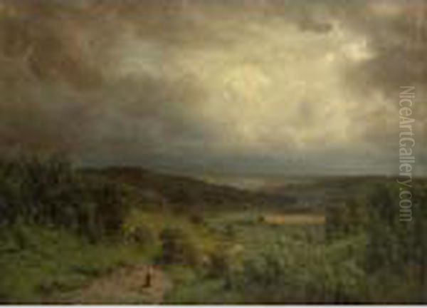 Storm Ahead Oil Painting by Alexander Helwig Wyant