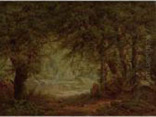 River Through The Woods Oil Painting by Alexander Helwig Wyant