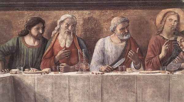 Last Supper (detail 3) 1480 Oil Painting by Domenico Ghirlandaio