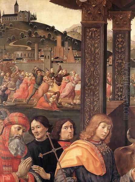 Adoration of the Magi (detail 1) 1488 Oil Painting by Domenico Ghirlandaio