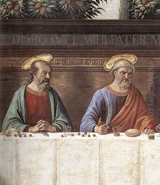 Last Supper (detail 1) c. 1486 Oil Painting by Domenico Ghirlandaio