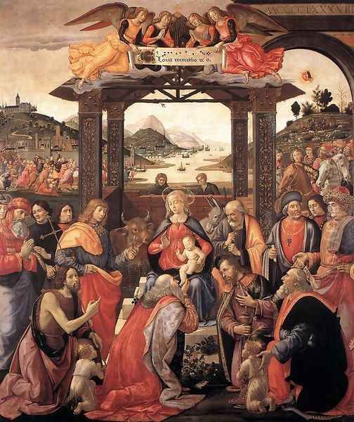 Adoration of the Magi 1488 Oil Painting by Domenico Ghirlandaio