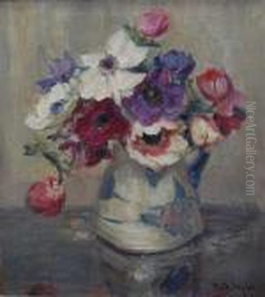 Anemones Oil Painting by Kate Wylie