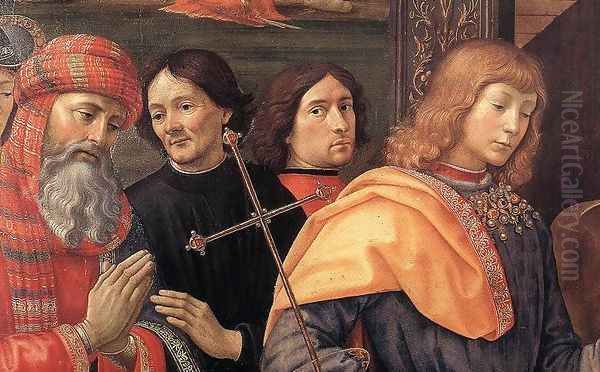 Adoration of the Magi (detail 2) 1488 Oil Painting by Domenico Ghirlandaio