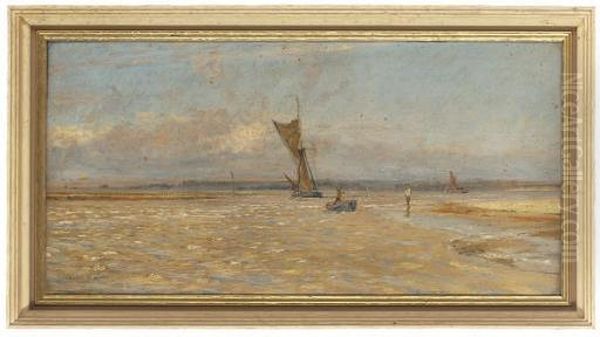 Rowing To Shore Oil Painting by Charles William Wyllie