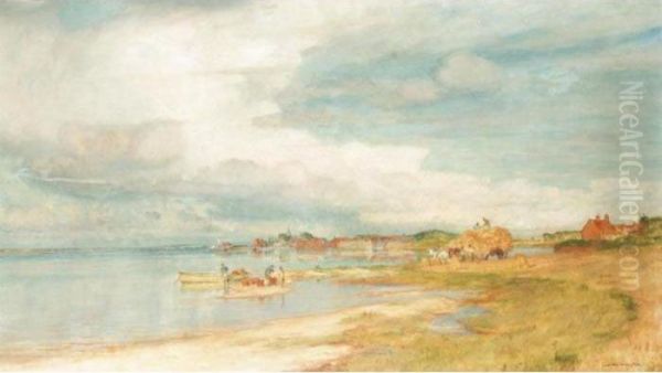 A View Of Bosham Harbour Oil Painting by Charles William Wyllie