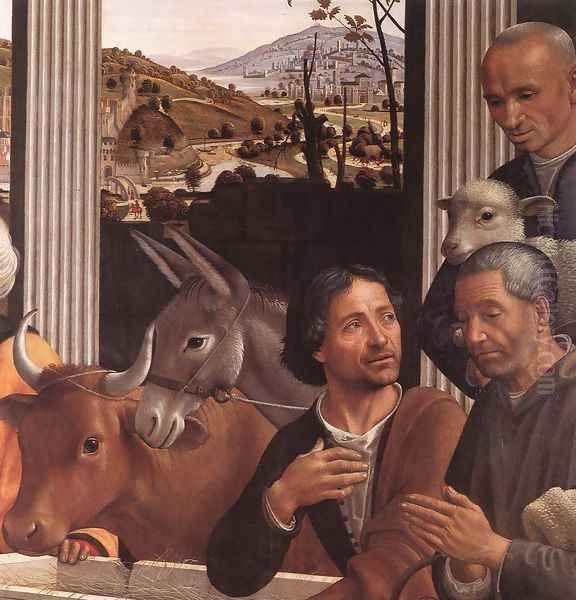 Adoration of the Shepherds (detail 1) 1482-85 Oil Painting by Domenico Ghirlandaio