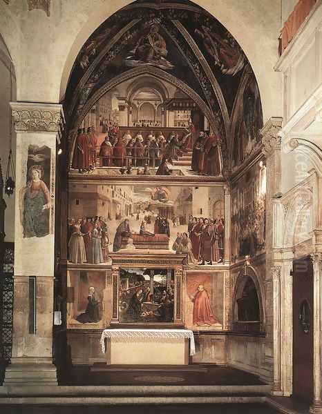 View Of The Sassetti Chapel Oil Painting by Domenico Ghirlandaio