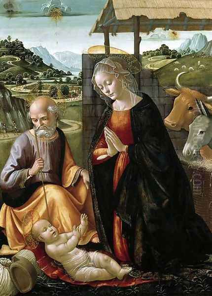 Nativity c. 1492 Oil Painting by Domenico Ghirlandaio