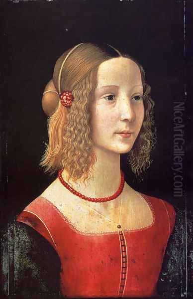 Portait Of A Girl Oil Painting by Domenico Ghirlandaio