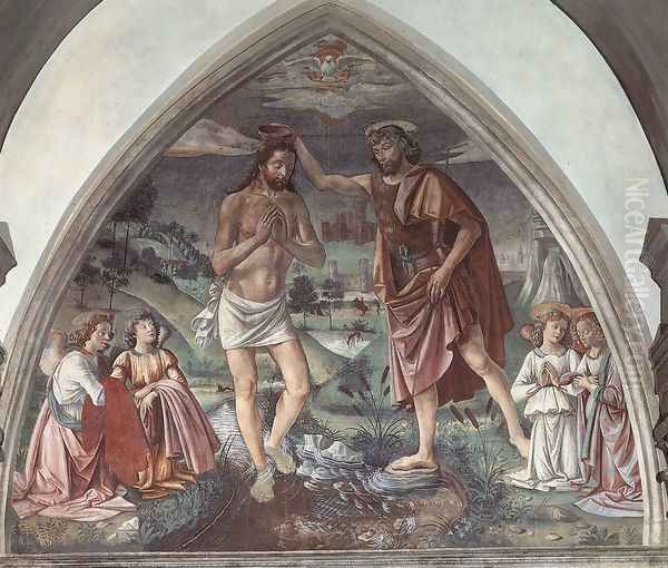 Baptism of Christ c.1473 Oil Painting by Domenico Ghirlandaio