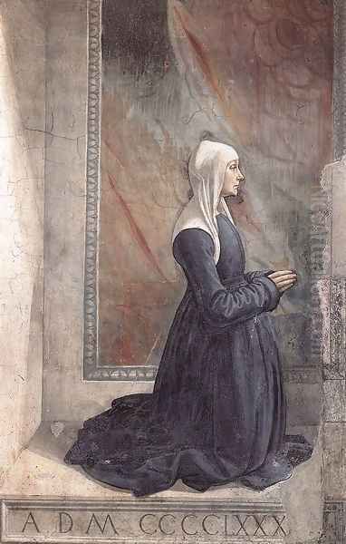 Portrait of the Donor Nera Corsi Sassetti c. 1485 Oil Painting by Domenico Ghirlandaio