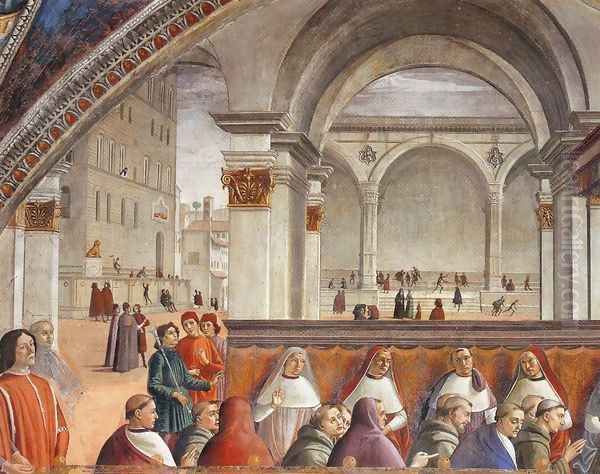 Confirmation of the Rule (detail 2) 1482-85 Oil Painting by Domenico Ghirlandaio