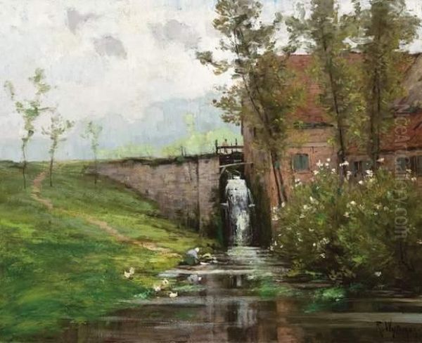 De Oude Watermolen Oil Painting by Rodolphe Paul Wytsman