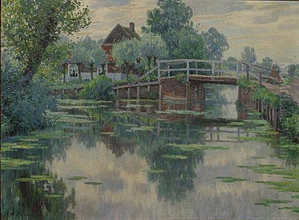 Petit Pont Oil Painting by Rodolphe Paul Wytsman