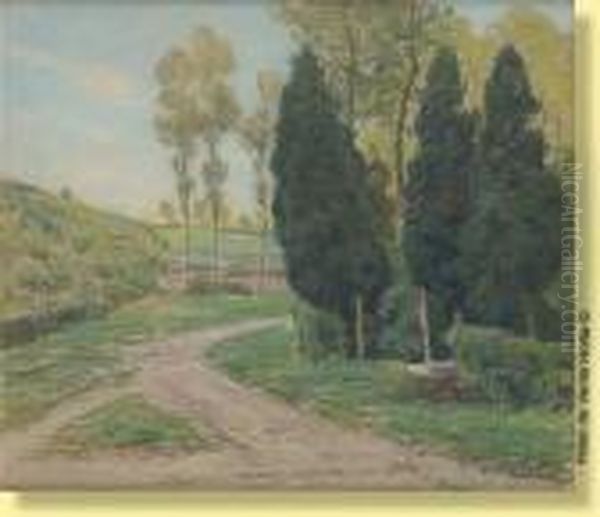 Le Chemin Vallonne Oil Painting by Rodolphe Paul Wytsman