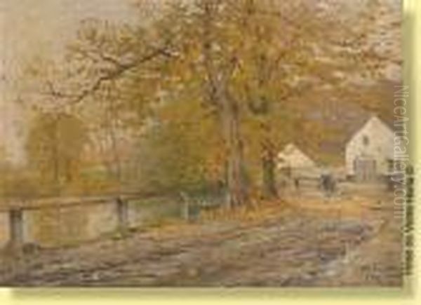 Chemin De La Ferme Oil Painting by Rodolphe Paul Wytsman