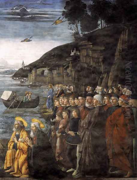 Calling of the Apostles (detail 3) 1481 Oil Painting by Domenico Ghirlandaio