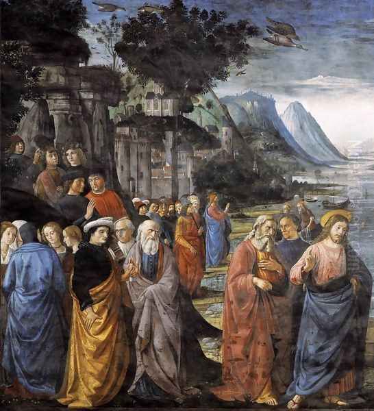 Calling of the Apostles (detail 1) 1481 Oil Painting by Domenico Ghirlandaio