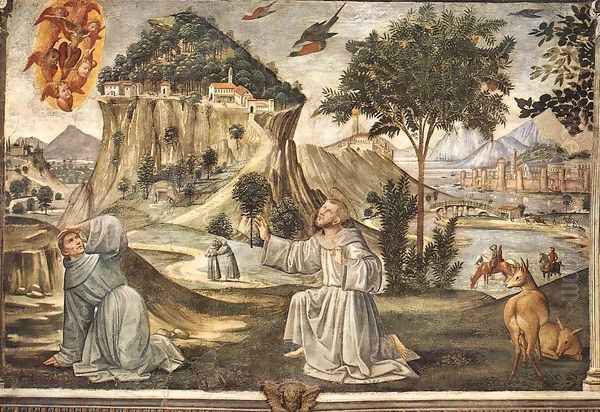 Stigmata of St Francis 1482-85 Oil Painting by Domenico Ghirlandaio