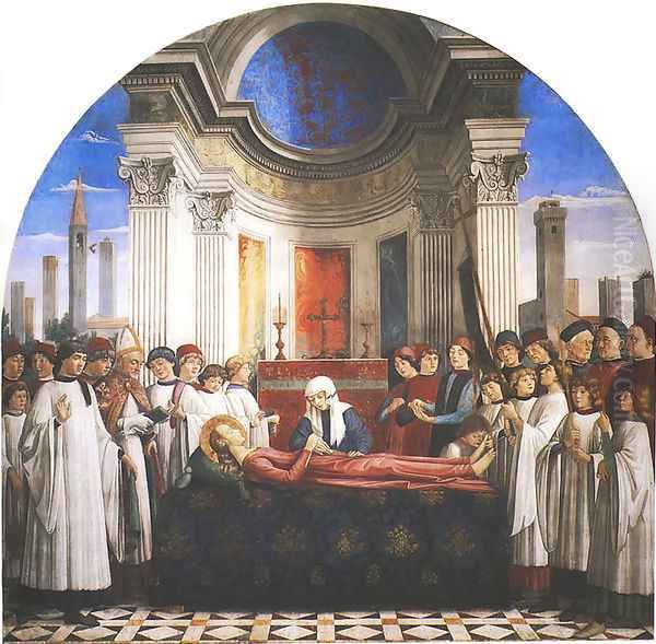 Funeral of St. Fina (Esequie di santa Fina) Oil Painting by Domenico Ghirlandaio