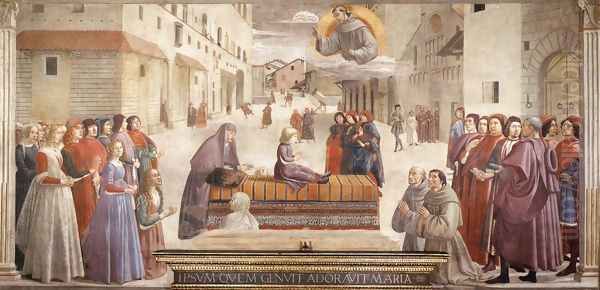 Resurrection of the Boy 1482-85 Oil Painting by Domenico Ghirlandaio