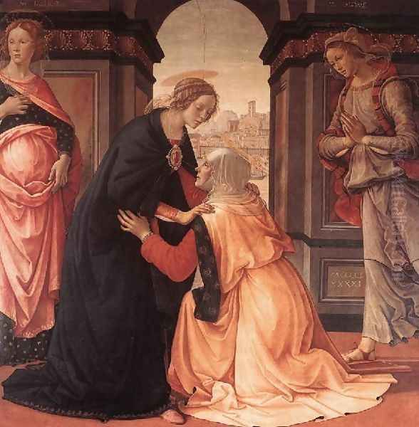 Visitation c. 1491 Oil Painting by Domenico Ghirlandaio