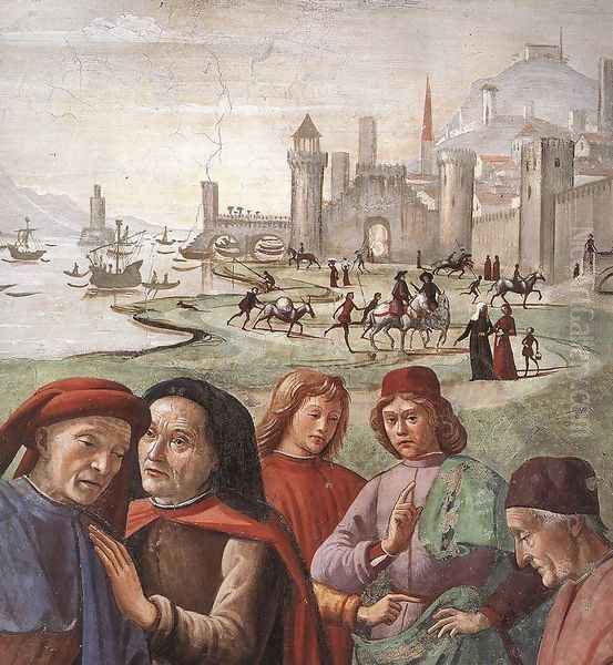 Renunciation of Worldly Goods (detail 1 ) 1482-85 Oil Painting by Domenico Ghirlandaio