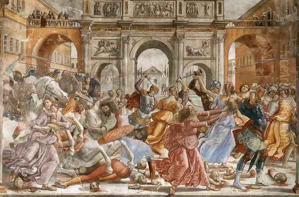 Slaughter of the Innocents 1485-90 Oil Painting by Domenico Ghirlandaio