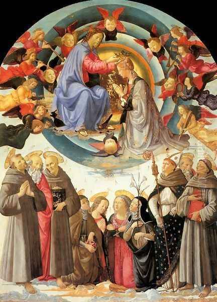 Coronation of the Virgin 1486 Oil Painting by Domenico Ghirlandaio