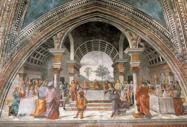 17, Herod's Banquet Oil Painting by Domenico Ghirlandaio