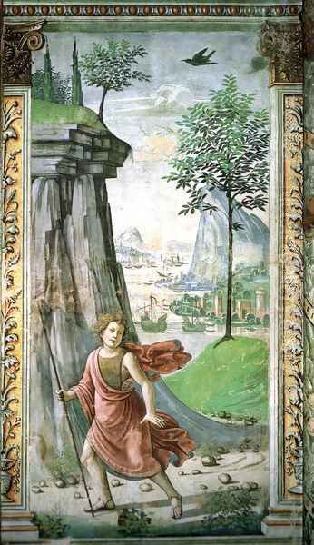 14, St. John the Baptist in the desert Oil Painting by Domenico Ghirlandaio