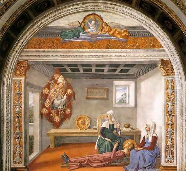 Announcement of Death to St Fina Oil Painting by Domenico Ghirlandaio