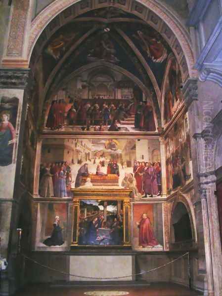 View of the Santa Trinita Chapel Oil Painting by Domenico Ghirlandaio