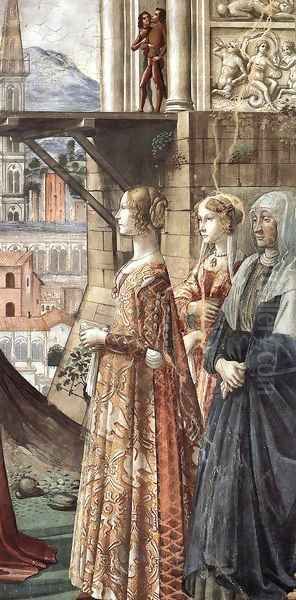 Visitation (detail) 3 Oil Painting by Domenico Ghirlandaio