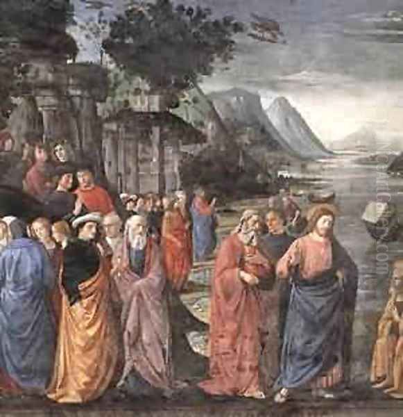 Calling Of The First Apostles (Detail) 1481 Oil Painting by Domenico Ghirlandaio