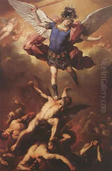 The Fall of the Rebel Angels 1666 Oil Painting by Luca Giordano