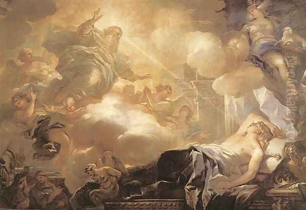 Dream of Solomon c. 1693 Oil Painting by Luca Giordano