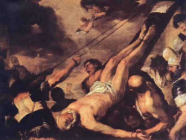 Crucifixion of St. Peter c. 1660 Oil Painting by Luca Giordano