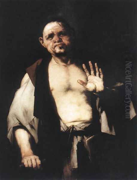 The Philosopher Cratetes c. 1650 Oil Painting by Luca Giordano