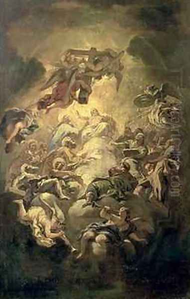 Christ in Glory Oil Painting by Luca Giordano