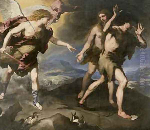 Expulsion from Paradise Oil Painting by Luca Giordano