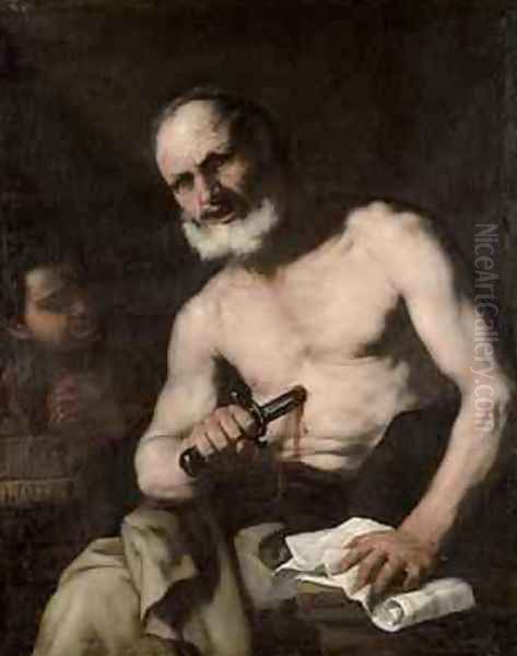 Cato of Utica Oil Painting by Luca Giordano