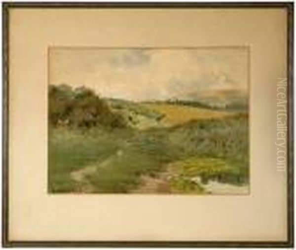 Landscape With Rolling Hills Oil Painting by Sydney Jones Yard