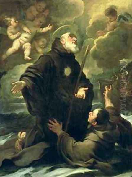 St Francis of Paola Oil Painting by Luca Giordano