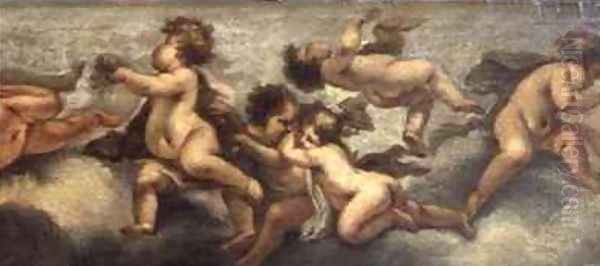 Putti disporting Oil Painting by Luca Giordano